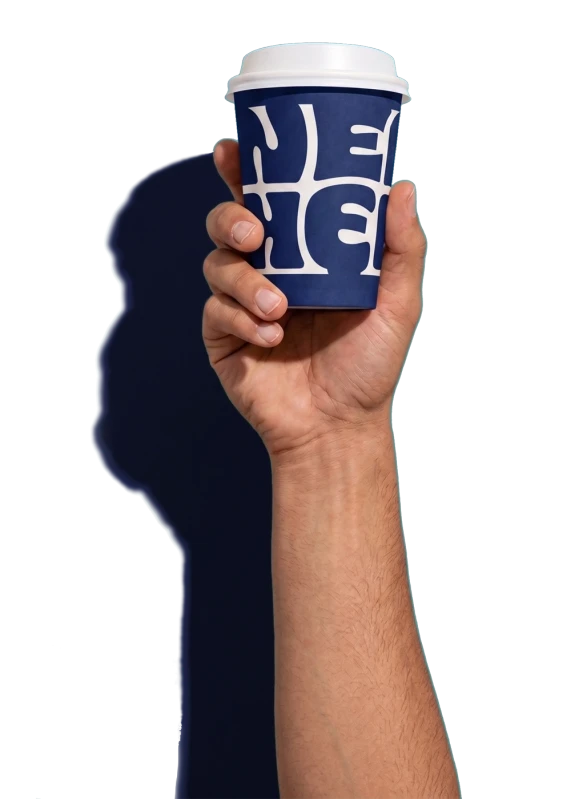 Branded takeaway cup used as an example of a packaging format