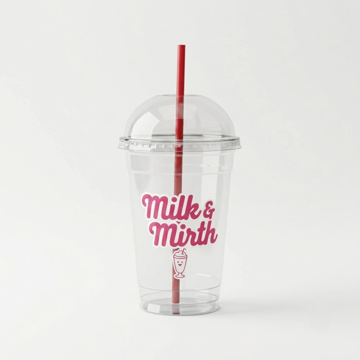 Clear branded cold cup