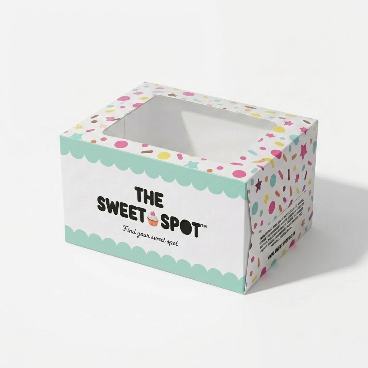 Food display box with a window